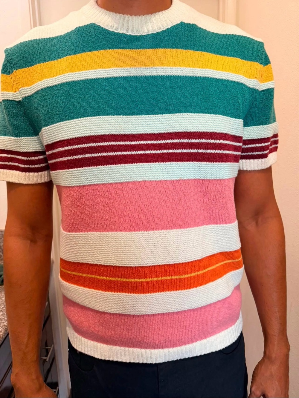 Zara Multicolor Striped Knit Tee